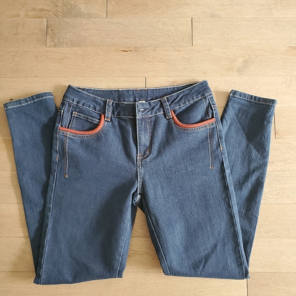 Toyouth funky skinny low waist jeans with orange trim size 29 - Picture 6 of 12